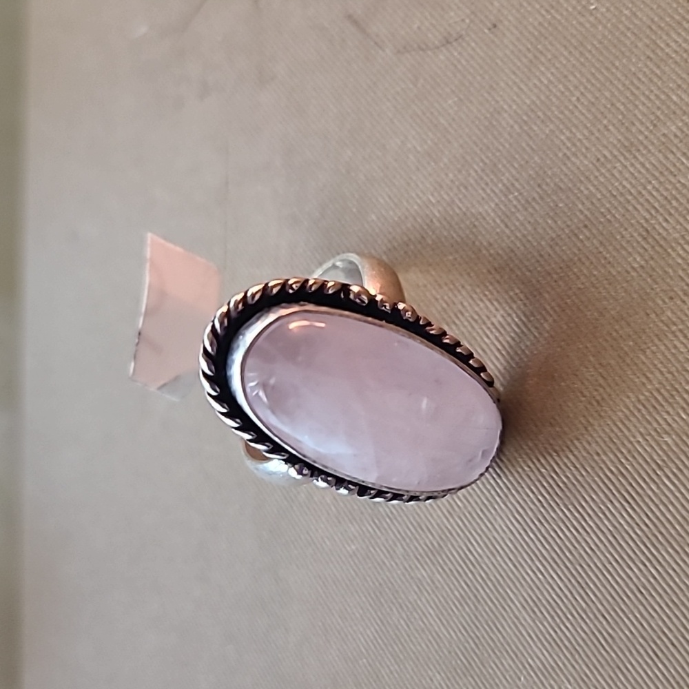 Clear quartz ring, size 5,